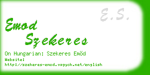 emod szekeres business card