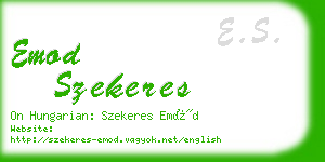 emod szekeres business card